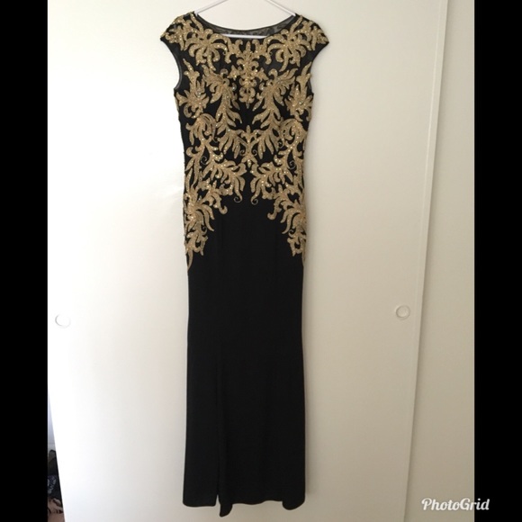 Black and Gold Prom Dress - Picture 3 of 7